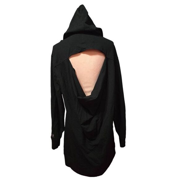 Victoria Sport by Victoria's Secret Open Back Hooded Fleece Tunic Top - Picture 6 of 8